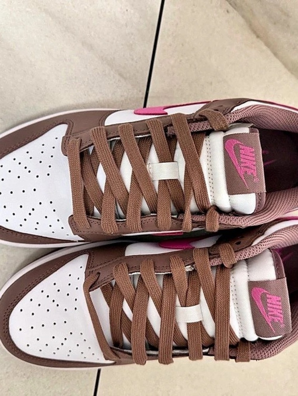 Nike Dunk Low Particle Pink Light Orewood Brown Sneakers